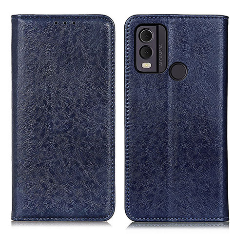 Funda de Cuero Cartera con Soporte Carcasa K01Z para Nokia C22 Azul