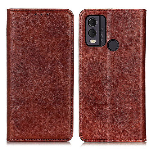 Funda de Cuero Cartera con Soporte Carcasa K01Z para Nokia C22 Marron