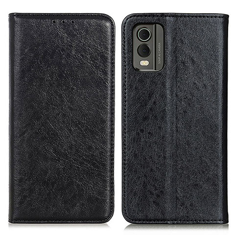 Funda de Cuero Cartera con Soporte Carcasa K01Z para Nokia C32 Negro