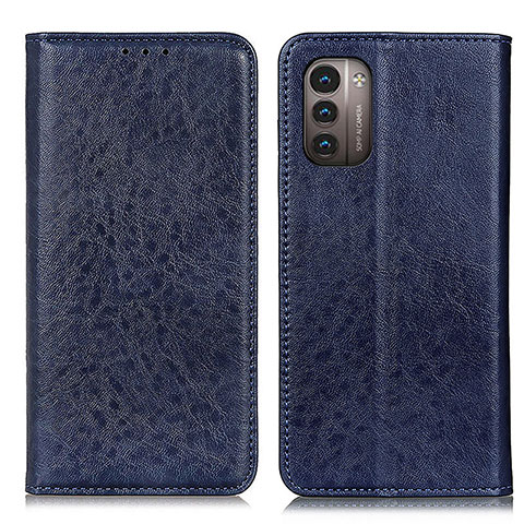 Funda de Cuero Cartera con Soporte Carcasa K01Z para Nokia G11 Azul