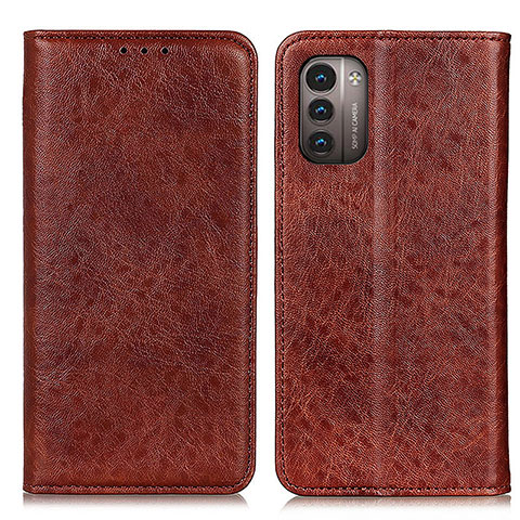 Funda de Cuero Cartera con Soporte Carcasa K01Z para Nokia G11 Marron