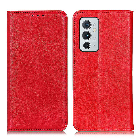 Funda de Cuero Cartera con Soporte Carcasa K01Z para OnePlus 9RT 5G Rojo