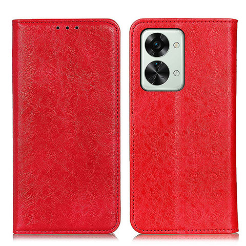 Funda de Cuero Cartera con Soporte Carcasa K01Z para OnePlus Nord 2T 5G Rojo