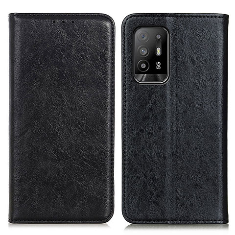 Funda de Cuero Cartera con Soporte Carcasa K01Z para Oppo A95 5G Negro