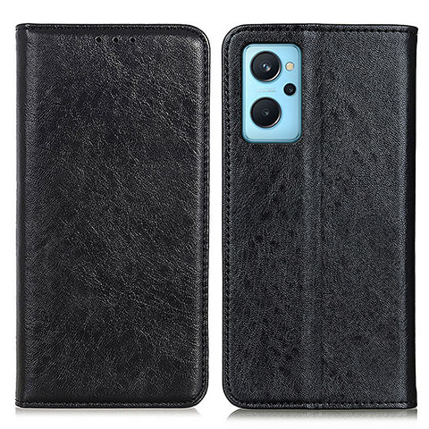 Funda de Cuero Cartera con Soporte Carcasa K01Z para Oppo A96 4G Negro