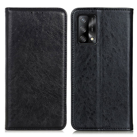 Funda de Cuero Cartera con Soporte Carcasa K01Z para Oppo F19 Negro