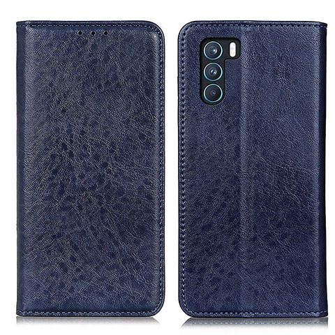 Funda de Cuero Cartera con Soporte Carcasa K01Z para Oppo K9 Pro 5G Azul