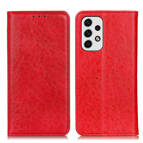 Funda de Cuero Cartera con Soporte Carcasa K01Z para Samsung Galaxy A23 4G Rojo