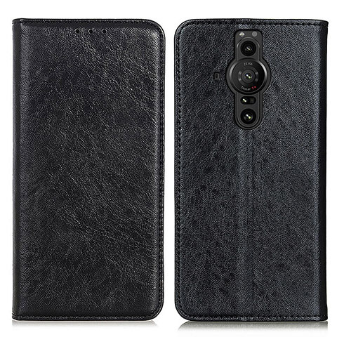 Funda de Cuero Cartera con Soporte Carcasa K01Z para Sony Xperia PRO-I Negro