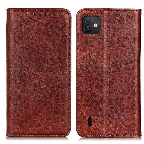 Funda de Cuero Cartera con Soporte Carcasa K01Z para Wiko Y82 Marron