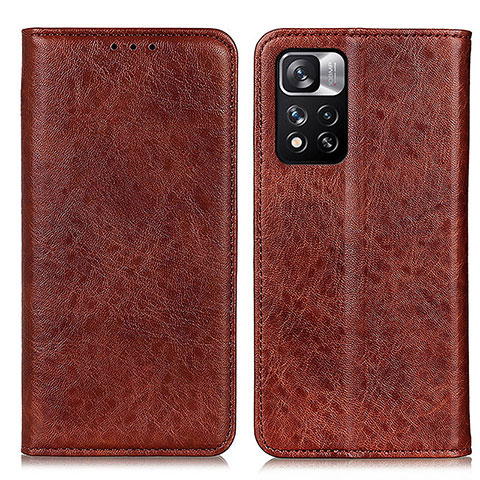 Funda de Cuero Cartera con Soporte Carcasa K01Z para Xiaomi Mi 11i 5G (2022) Marron