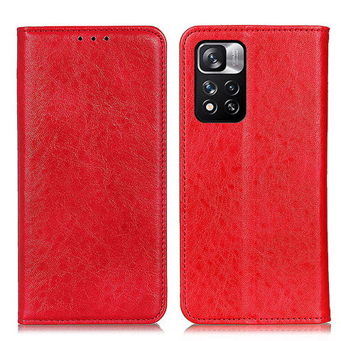 Funda de Cuero Cartera con Soporte Carcasa K01Z para Xiaomi Mi 11i 5G (2022) Rojo