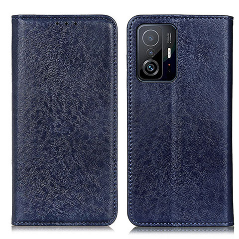 Funda de Cuero Cartera con Soporte Carcasa K01Z para Xiaomi Mi 11T 5G Azul