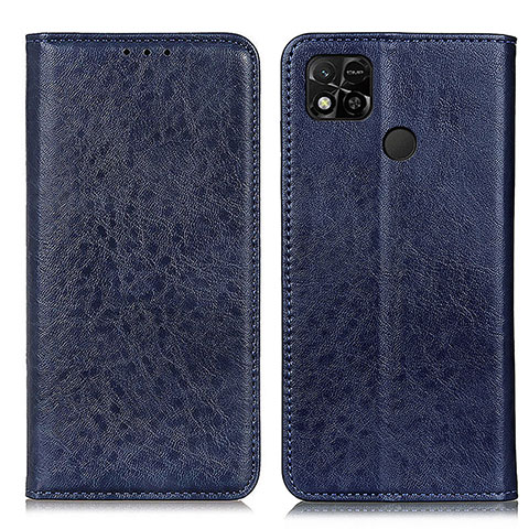 Funda de Cuero Cartera con Soporte Carcasa K01Z para Xiaomi POCO C3 Azul