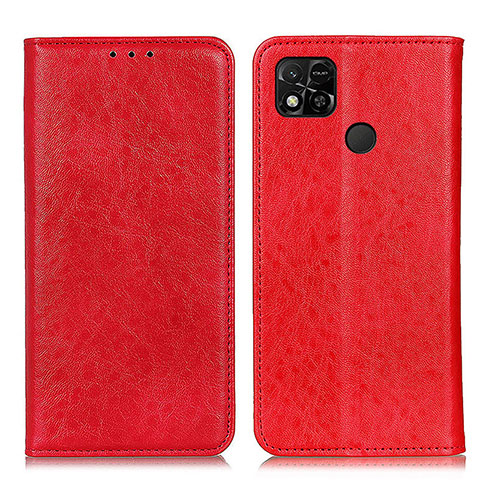 Funda de Cuero Cartera con Soporte Carcasa K01Z para Xiaomi POCO C3 Rojo