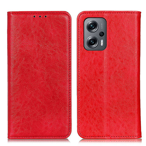 Funda de Cuero Cartera con Soporte Carcasa K01Z para Xiaomi Poco X4 GT 5G Rojo