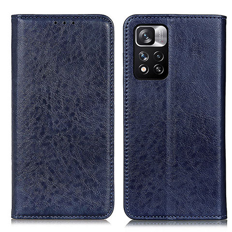 Funda de Cuero Cartera con Soporte Carcasa K01Z para Xiaomi Poco X4 NFC Azul