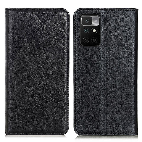 Funda de Cuero Cartera con Soporte Carcasa K01Z para Xiaomi Redmi 10 4G Negro