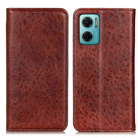 Funda de Cuero Cartera con Soporte Carcasa K01Z para Xiaomi Redmi 10 5G Marron