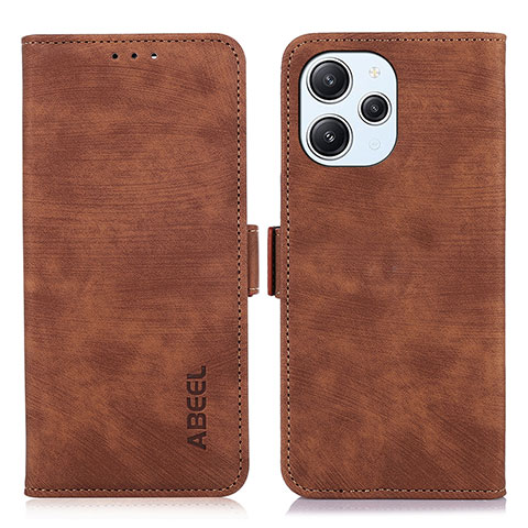 Funda de Cuero Cartera con Soporte Carcasa K01Z para Xiaomi Redmi 12 4G Marron