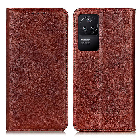 Funda de Cuero Cartera con Soporte Carcasa K01Z para Xiaomi Redmi K40S 5G Marron