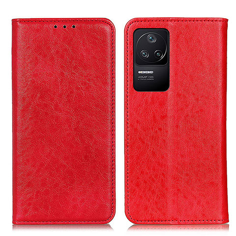 Funda de Cuero Cartera con Soporte Carcasa K01Z para Xiaomi Redmi K40S 5G Rojo