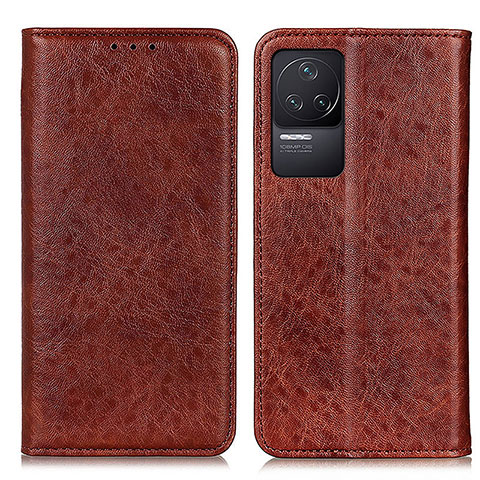 Funda de Cuero Cartera con Soporte Carcasa K01Z para Xiaomi Redmi K50 5G Marron