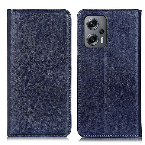 Funda de Cuero Cartera con Soporte Carcasa K01Z para Xiaomi Redmi K50i 5G Azul