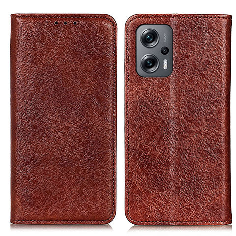 Funda de Cuero Cartera con Soporte Carcasa K01Z para Xiaomi Redmi K50i 5G Marron