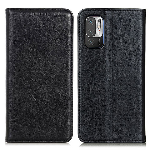 Funda de Cuero Cartera con Soporte Carcasa K01Z para Xiaomi Redmi Note 10 5G Negro