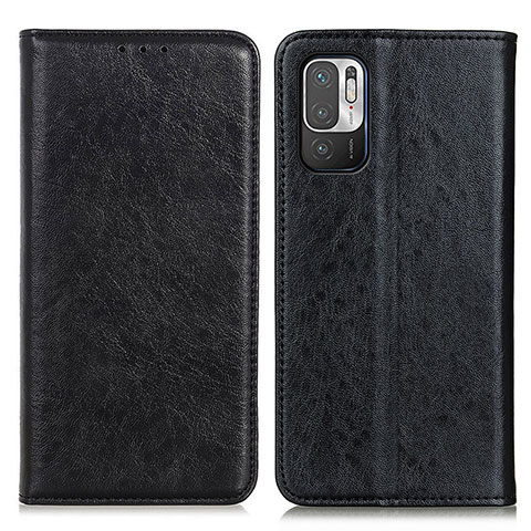 Funda de Cuero Cartera con Soporte Carcasa K01Z para Xiaomi Redmi Note 10T 5G Negro