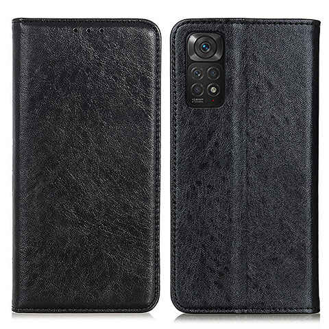 Funda de Cuero Cartera con Soporte Carcasa K01Z para Xiaomi Redmi Note 11 4G (2022) Negro