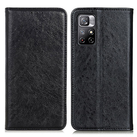 Funda de Cuero Cartera con Soporte Carcasa K01Z para Xiaomi Redmi Note 11 5G Negro