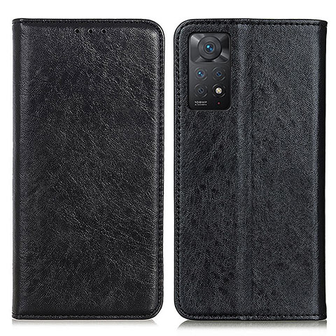 Funda de Cuero Cartera con Soporte Carcasa K01Z para Xiaomi Redmi Note 11 Pro 4G Negro