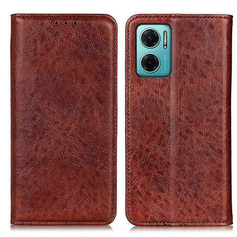 Funda de Cuero Cartera con Soporte Carcasa K01Z para Xiaomi Redmi Note 11E 5G Marron