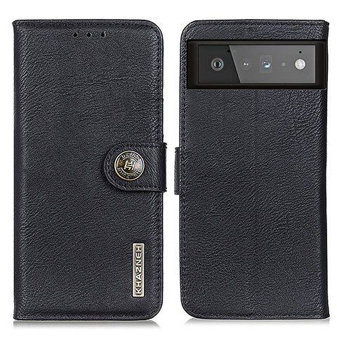 Funda de Cuero Cartera con Soporte Carcasa K02Z para Google Pixel 6 5G Negro