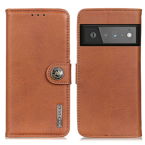 Funda de Cuero Cartera con Soporte Carcasa K02Z para Google Pixel 6 Pro 5G Marron