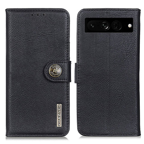 Funda de Cuero Cartera con Soporte Carcasa K02Z para Google Pixel 7 Pro 5G Negro