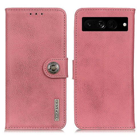 Funda de Cuero Cartera con Soporte Carcasa K02Z para Google Pixel 7 Pro 5G Rosa