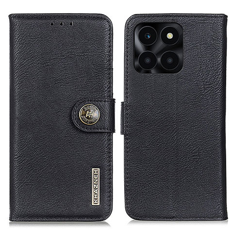 Funda de Cuero Cartera con Soporte Carcasa K02Z para Huawei Honor X6a Negro