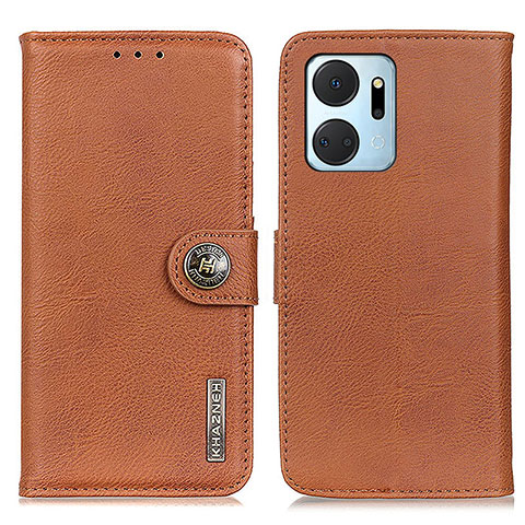 Funda de Cuero Cartera con Soporte Carcasa K02Z para Huawei Honor X7a Marron