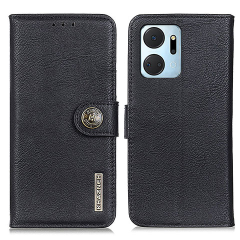 Funda de Cuero Cartera con Soporte Carcasa K02Z para Huawei Honor X7a Negro