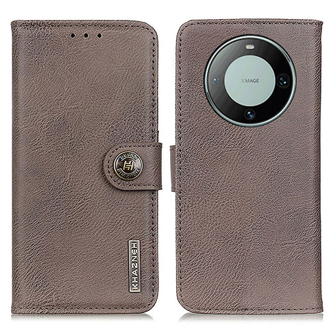 Funda de Cuero Cartera con Soporte Carcasa K02Z para Huawei Mate 60 Gris