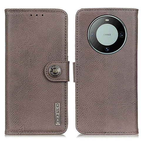 Funda de Cuero Cartera con Soporte Carcasa K02Z para Huawei Mate 60 Pro Gris