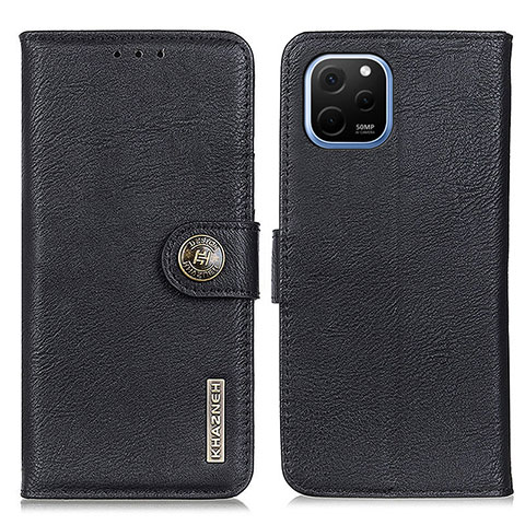 Funda de Cuero Cartera con Soporte Carcasa K02Z para Huawei Nova Y61 Negro