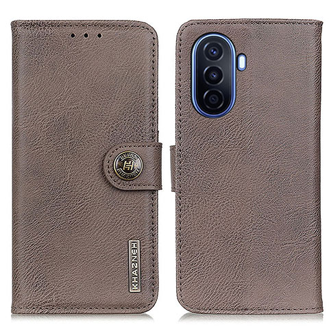 Funda de Cuero Cartera con Soporte Carcasa K02Z para Huawei Nova Y70 Gris