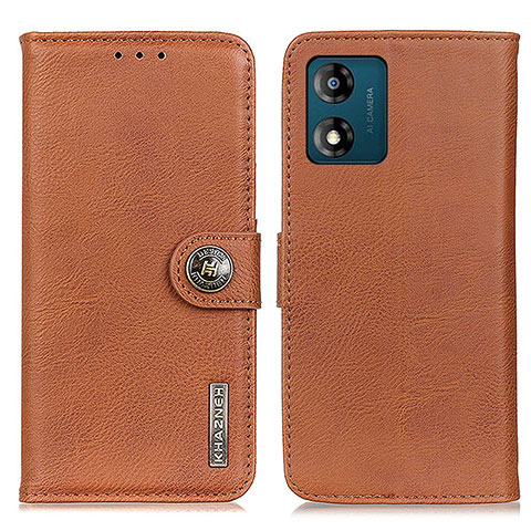 Funda de Cuero Cartera con Soporte Carcasa K02Z para Motorola Moto E13 Marron