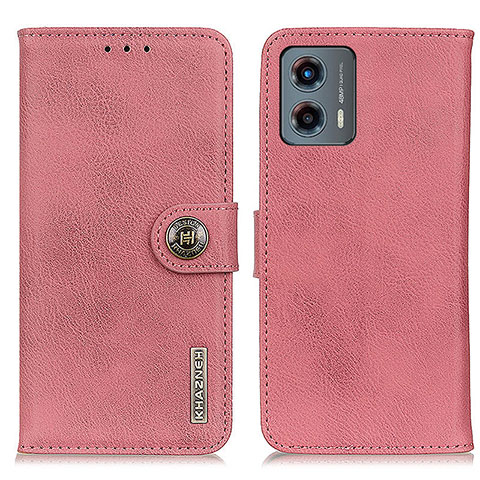 Funda de Cuero Cartera con Soporte Carcasa K02Z para Motorola Moto G 5G (2023) Rosa