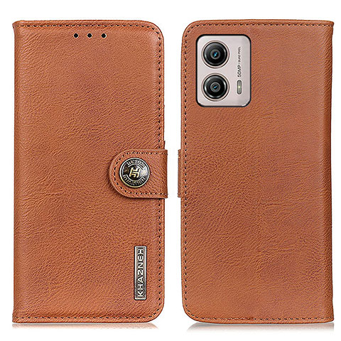 Funda de Cuero Cartera con Soporte Carcasa K02Z para Motorola Moto G53 5G Marron