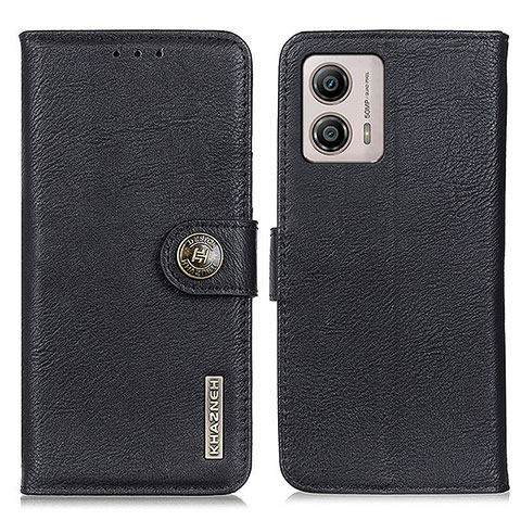 Funda de Cuero Cartera con Soporte Carcasa K02Z para Motorola Moto G53y 5G Negro